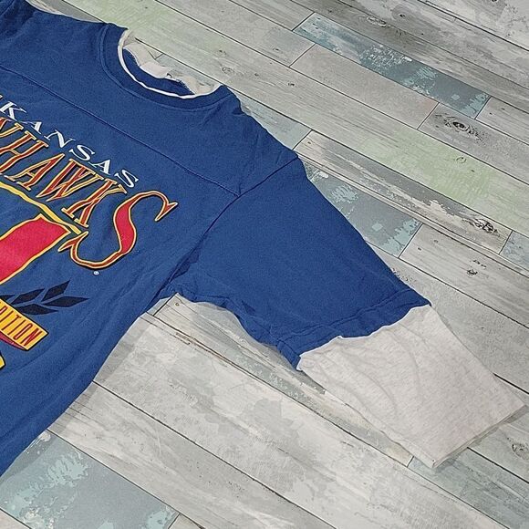 Vintage Chalk Line KU Kansas Jayhawks Shirt sz Large - Picture 5 of 10